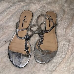 Touch of Nina Women's Formal Sandals Mini Heels, Size 6.5
